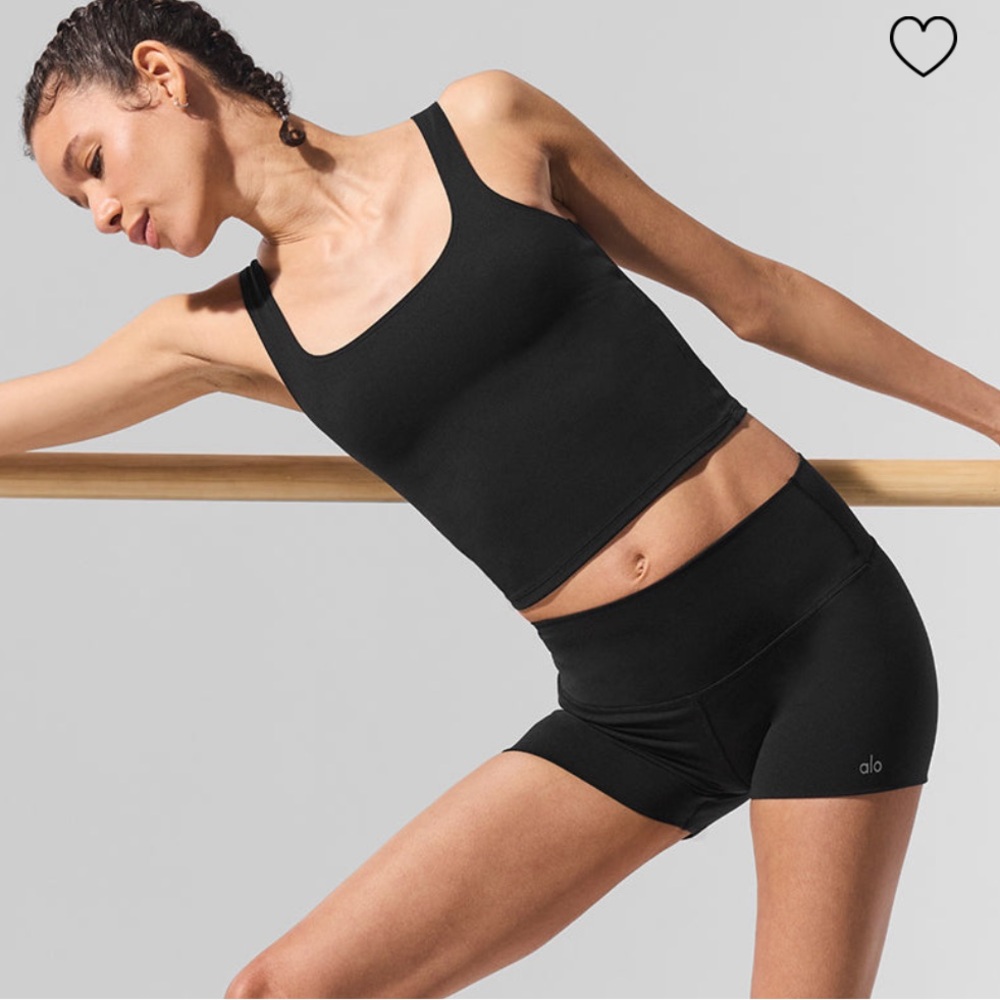 Alo Yoga Soft Sculpt Precision Tank Top Black Stretchy Soft Women’s Small NWT - Picture 3 of 4